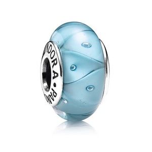 Pandora turquoise looking murano glass charm